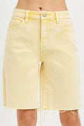Slouchy Bermuda Shorts in Banana for Women