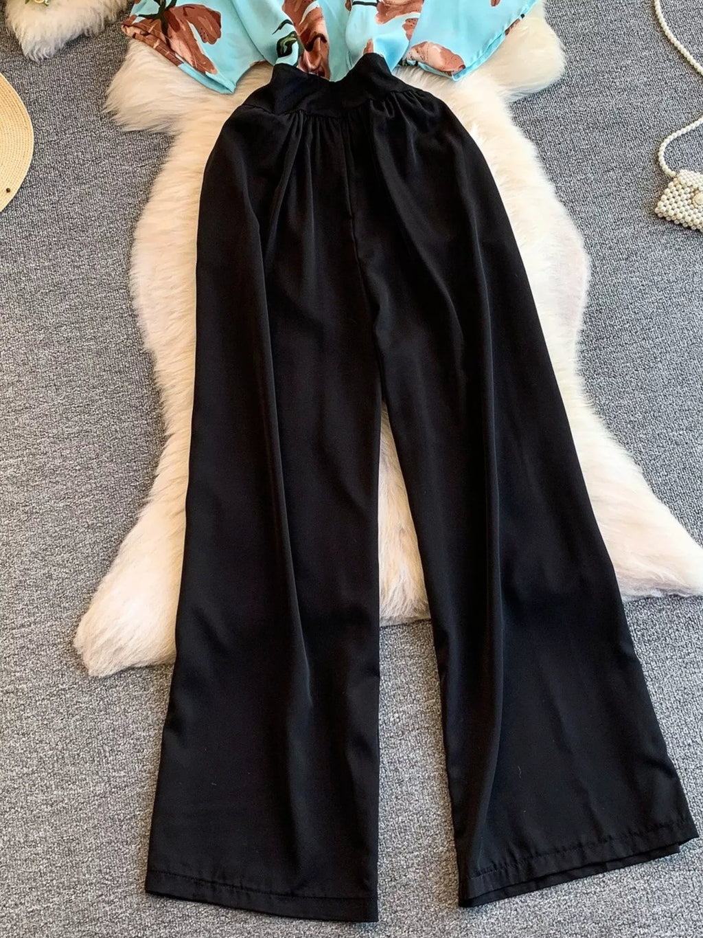 White Printed Wide Leg Jumpsuit for Women