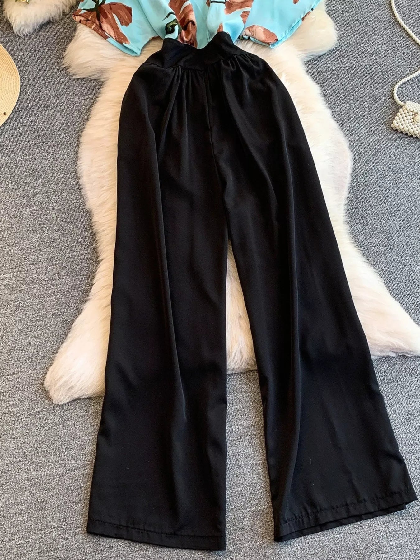 White Printed Wide Leg Jumpsuit for Women