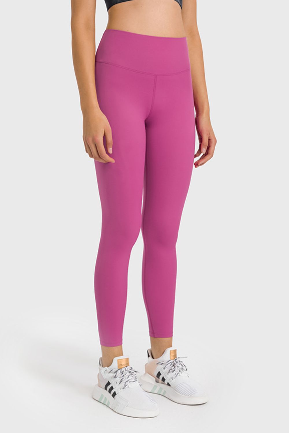 High Waist Ankle-Length Yoga Leggings in Gum Leaf for Women