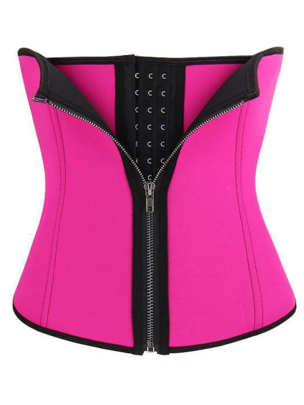 Zipper Shaping Band with Hook and Eye Closure Plus Size in Black for Women