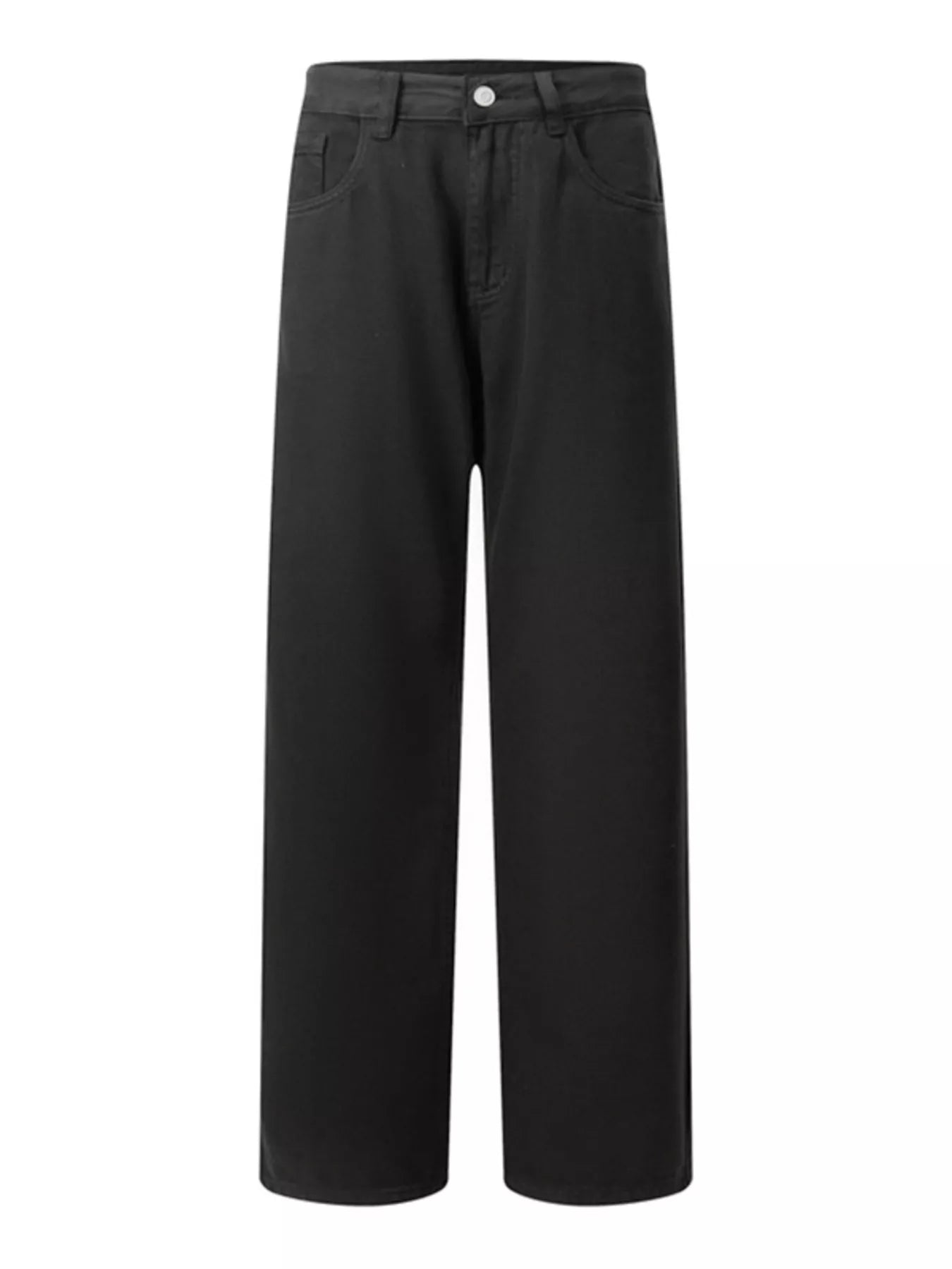 Vintage Wash Wide Leg Jeans in Khaki for Men