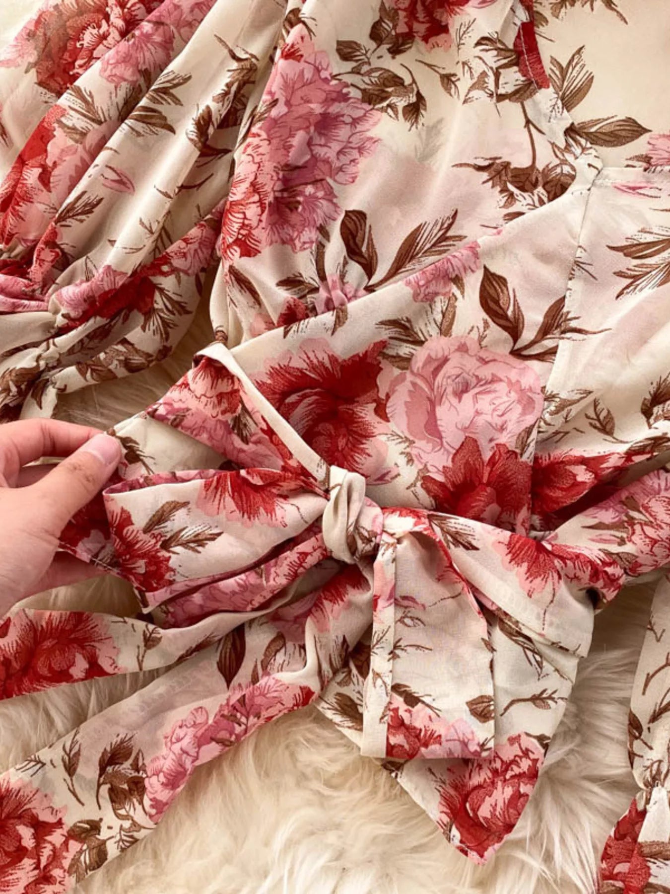 Floral Print Crop Top and Skirt Set for Women