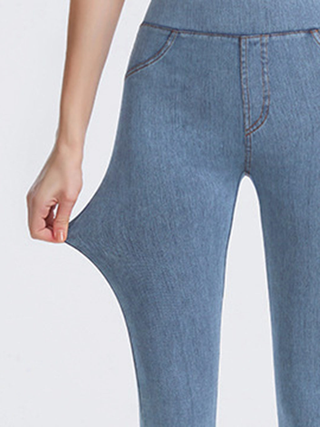 Wide Waistband Sports Leggings in Dark in Medium for Women