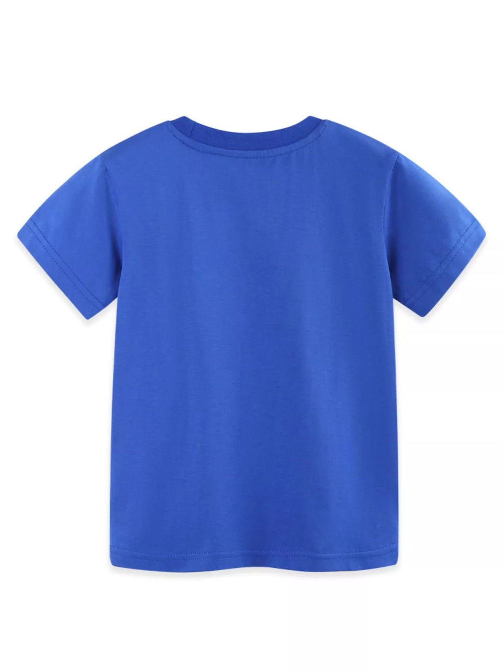 Crab Graphic Crew Neck T-Shirt in Royal Blue for Boys