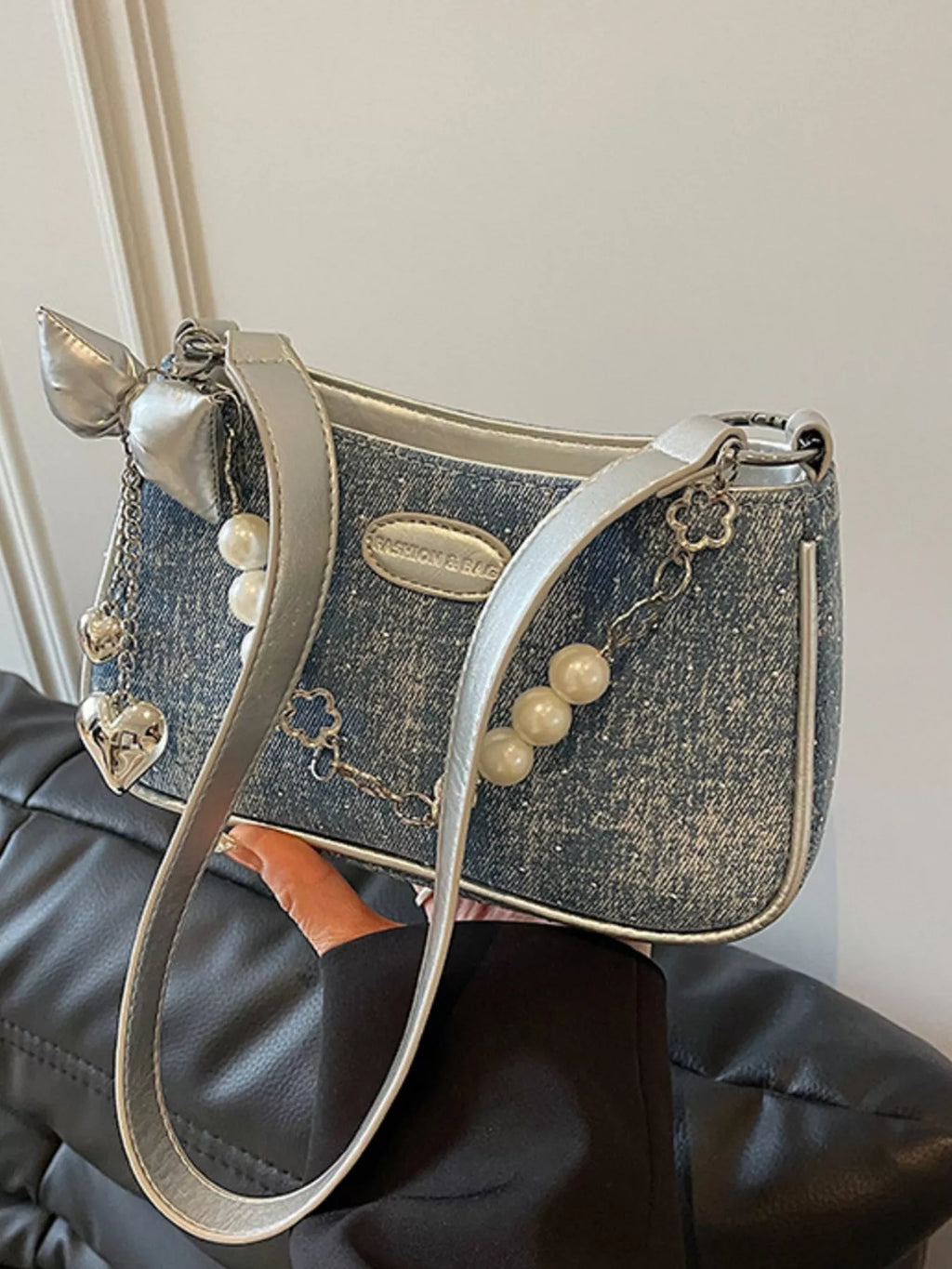 Pearl Chain Shoulder Bag for Women