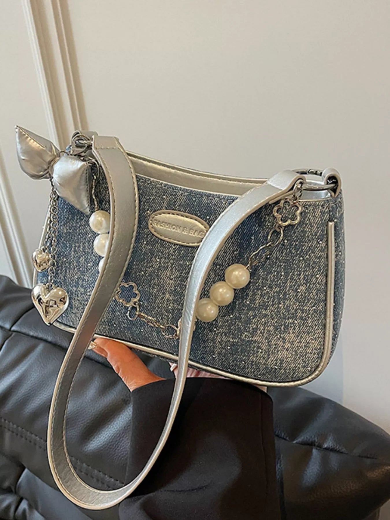 Pearl Chain Shoulder Bag for Women