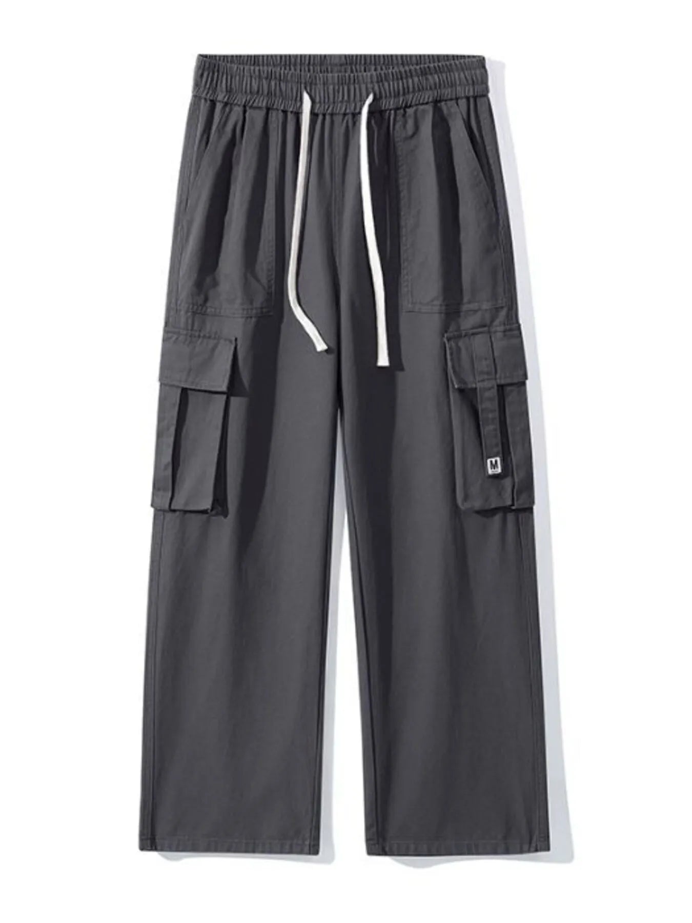 Cargo Wide Leg Pants Plus Size in Khaki for Men
