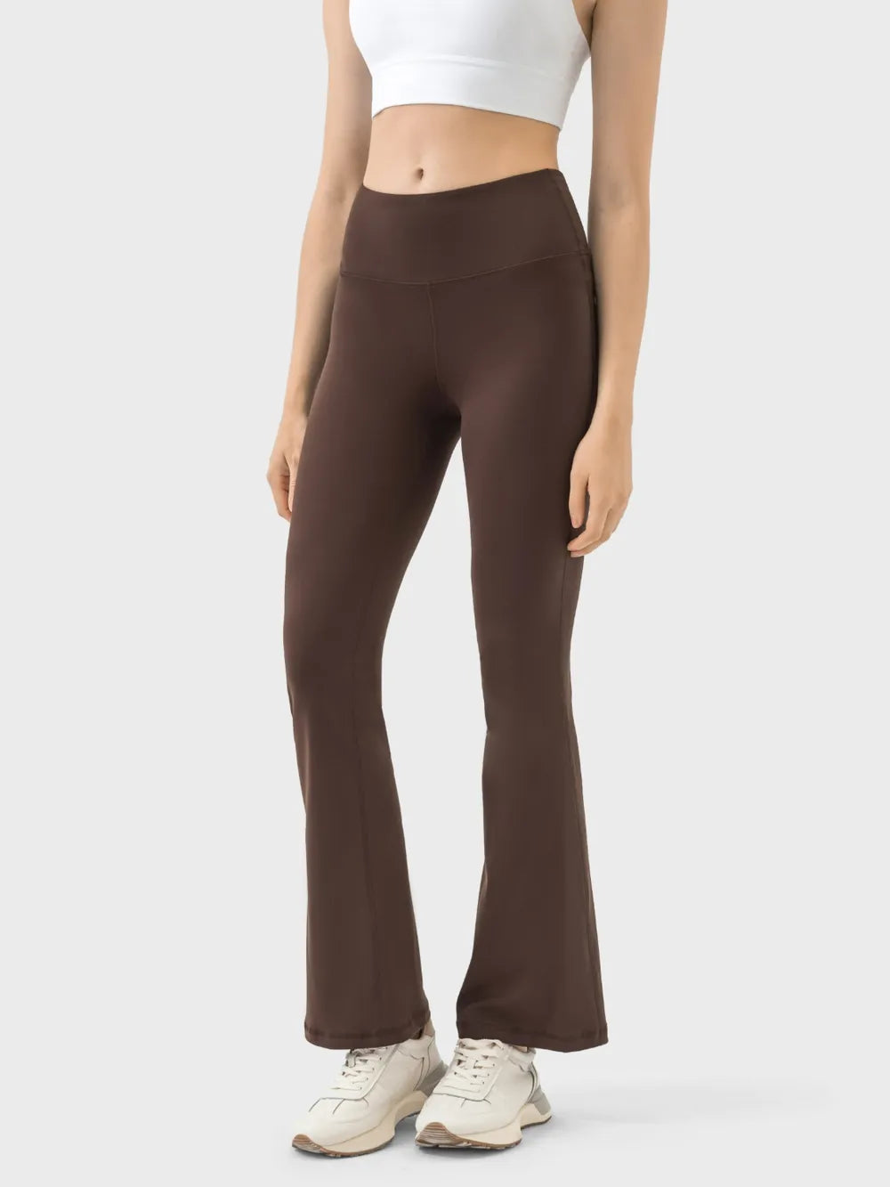 High Waist Active Pants in Mocha in Chocolate for Women