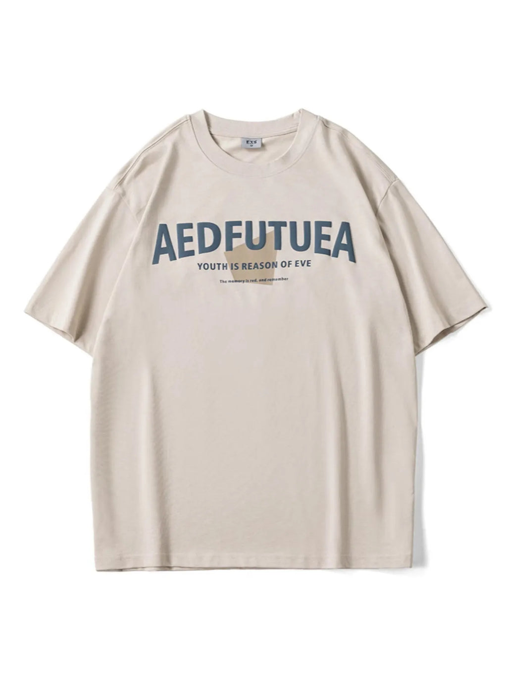 Plus Size Letter Round Neck Half Sleeve T-Shirt in White for Men
