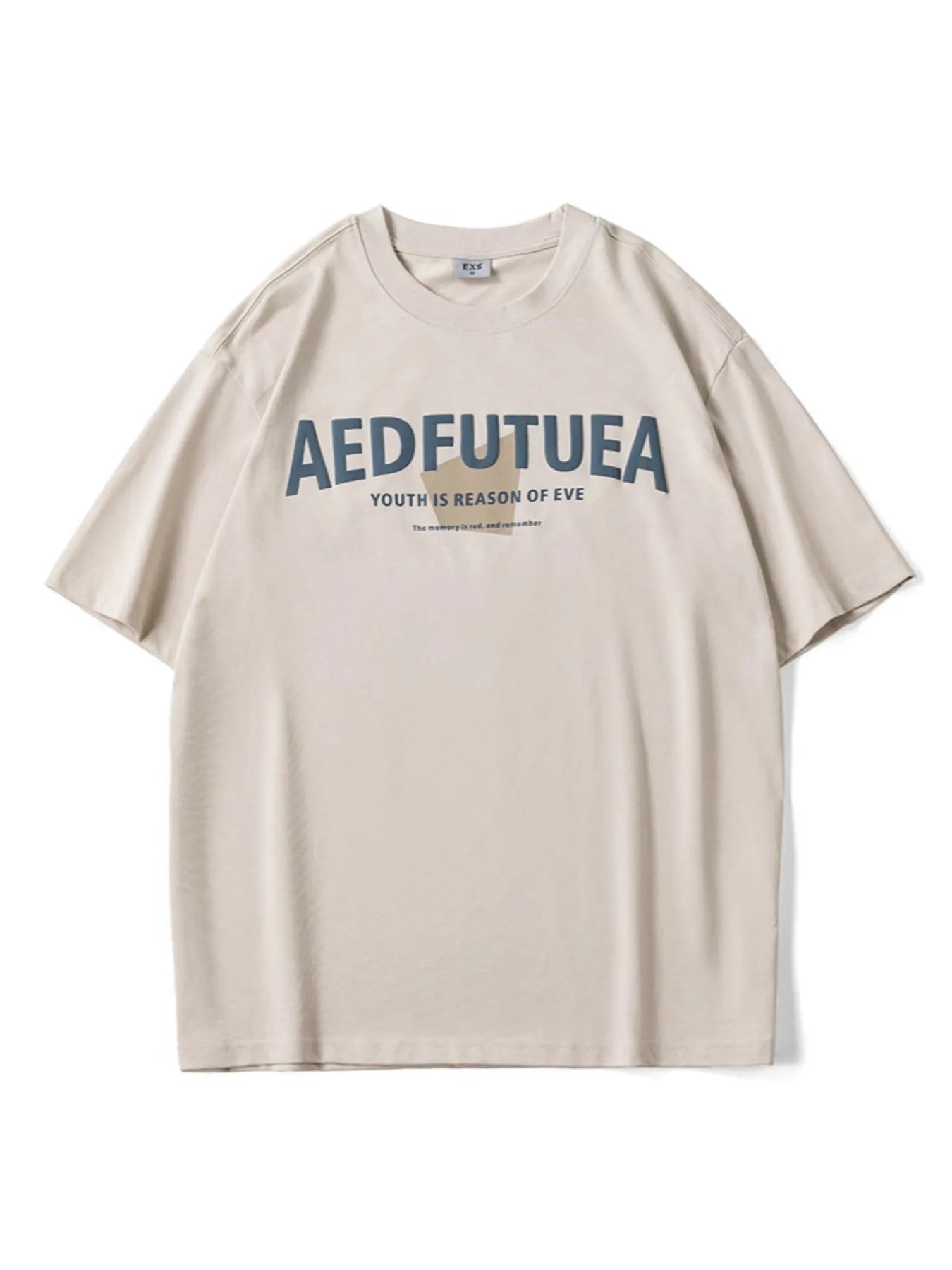 Plus Size Letter Round Neck Half Sleeve T-Shirt in White for Men