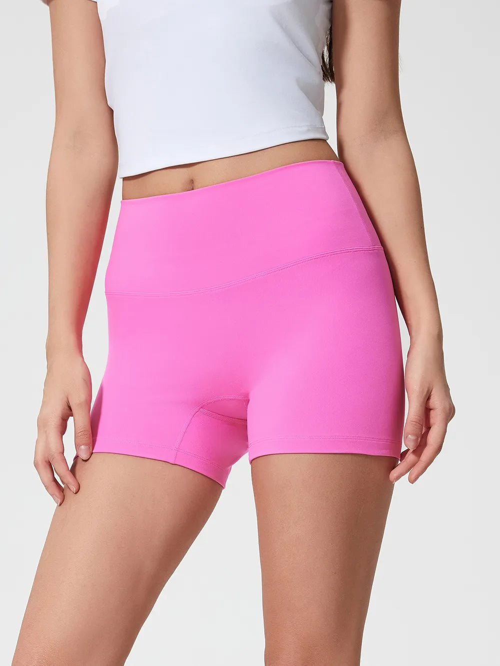 High Waist Active Shorts in Deep Dark Green in Dark Gray for Women