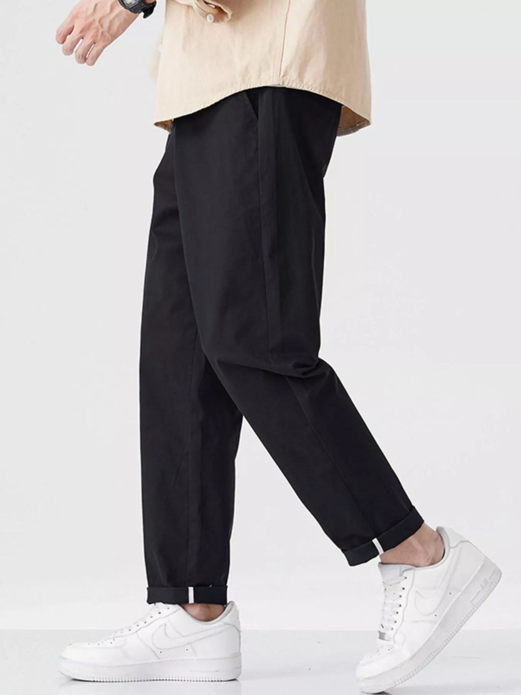 Loose Fit Pants in Khaki for Men