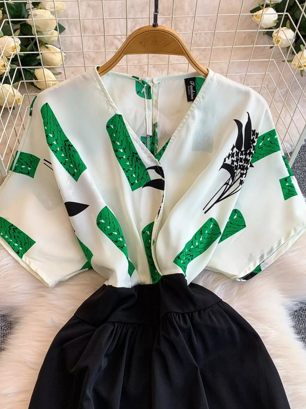 White Printed Wide Leg Jumpsuit for Women