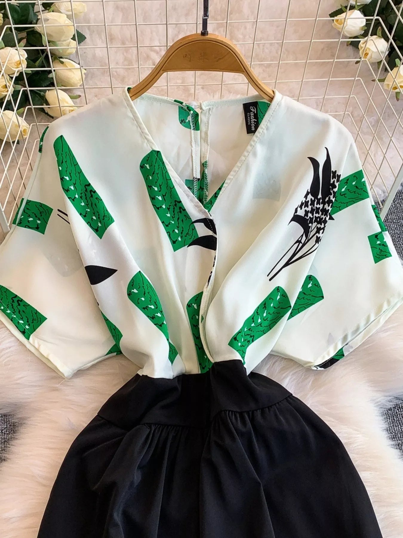 White Printed Wide Leg Jumpsuit for Women