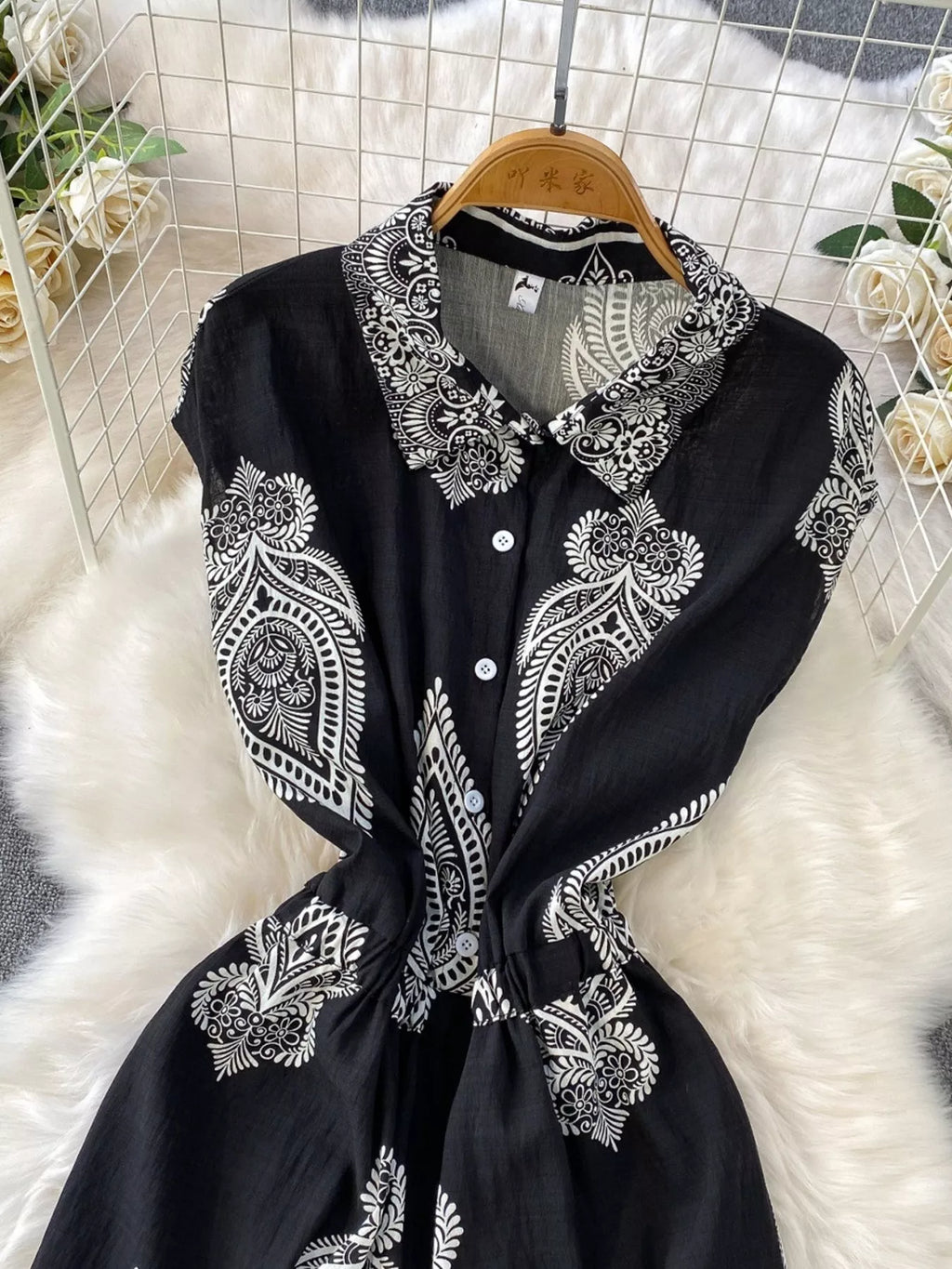 Green Button Front Wide Leg Jumpsuit for Women