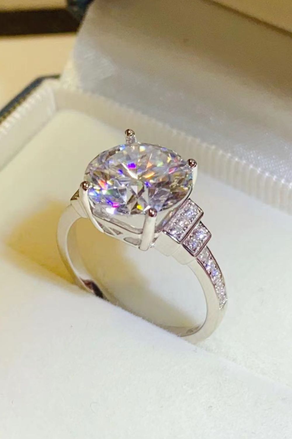 5 Carat Moissanite 925 Sterling Silver Ring in Classic for Women
