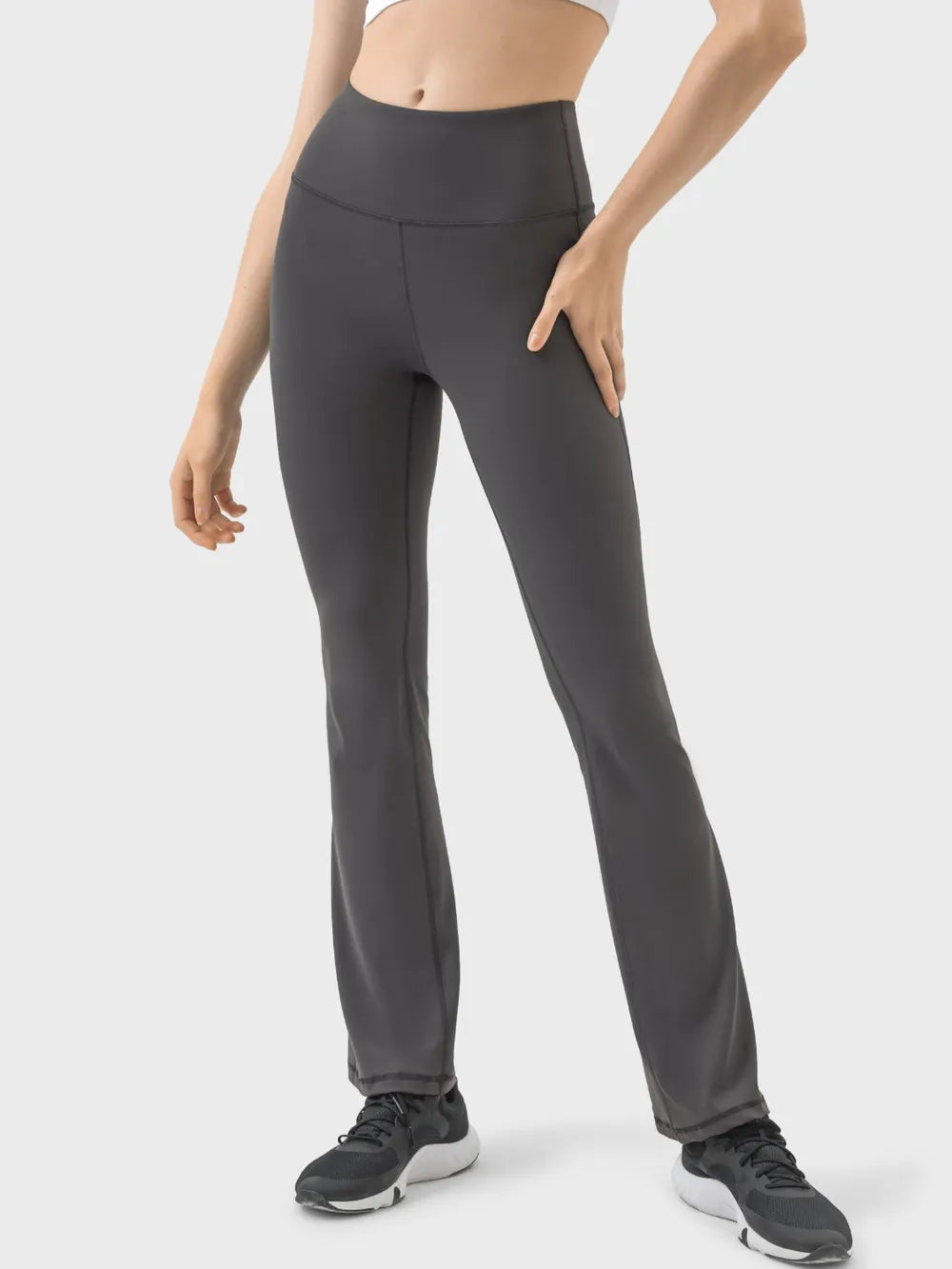 High Waist Active Pants in Mocha in Dark Gray for Women
