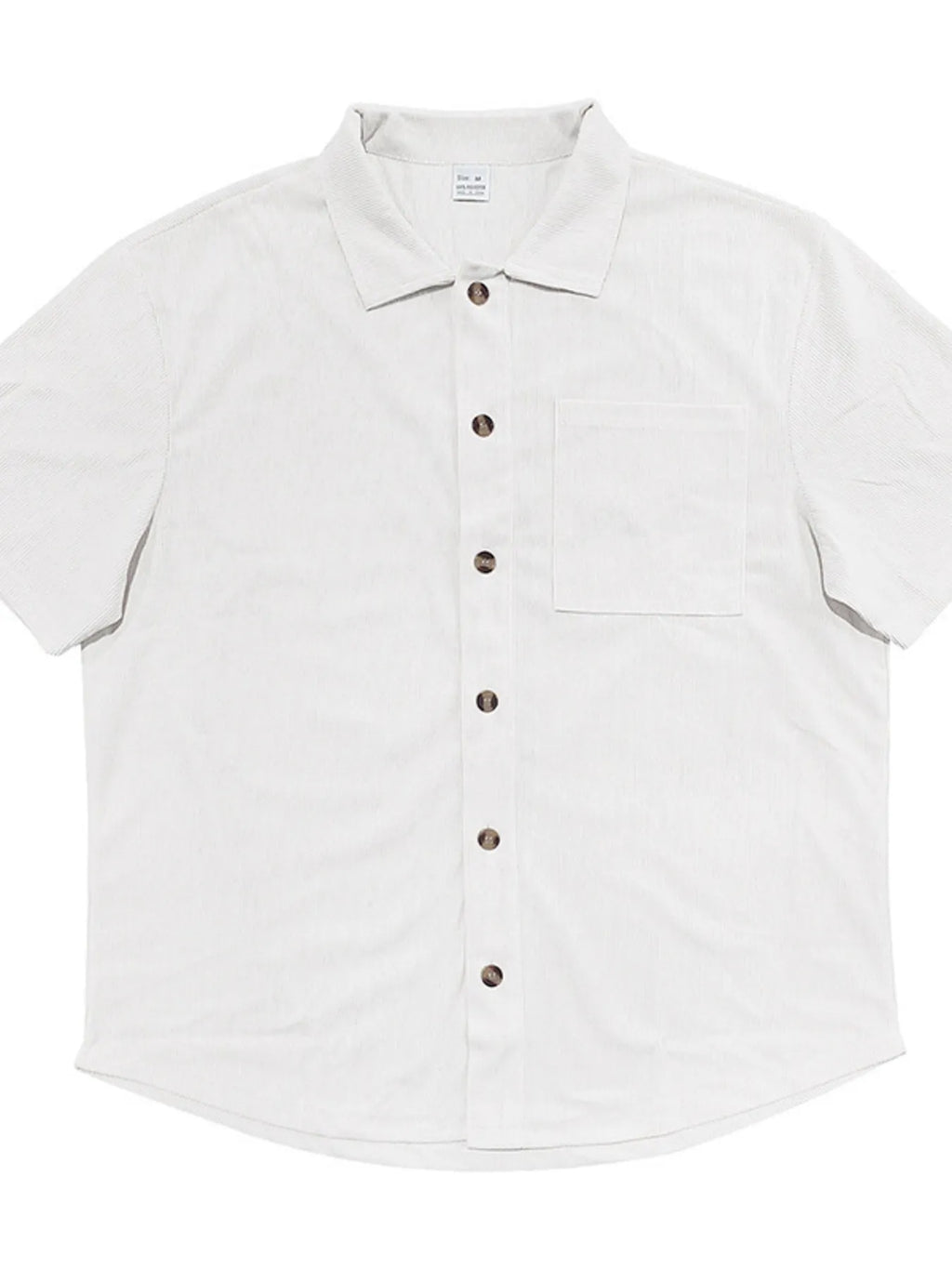 Button Up Top and Shorts Set Plus Size in Green for Men