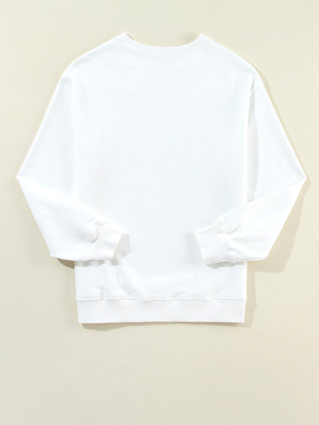 American Flag Round Neck Casual Sweatshirt in White for Women