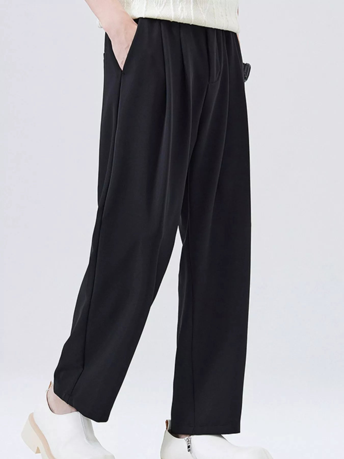 Casual Loose Fit Pants Plus Size in Black for Men