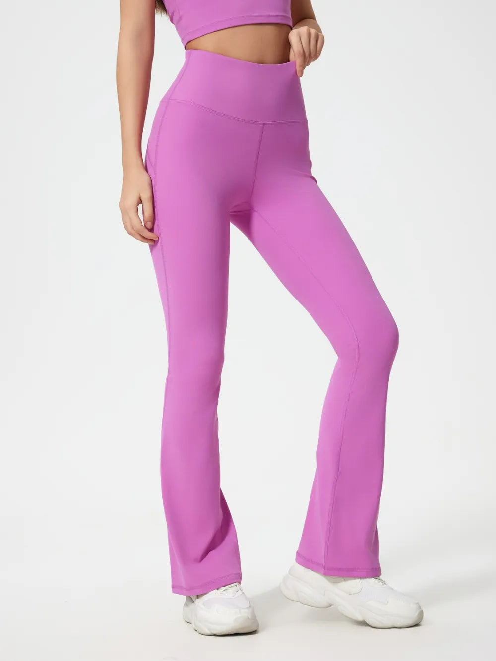 High Waist Active Pants in Mocha in Heliotrope Purple for Women