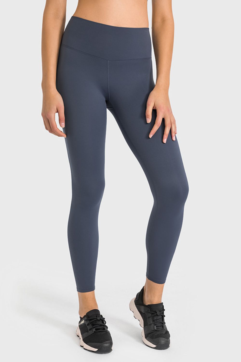 High Waist Ankle-Length Yoga Leggings in Peacock Blue for Women