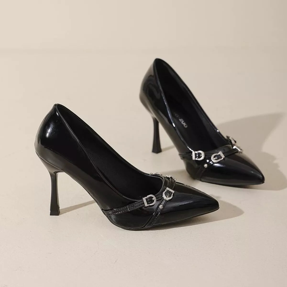 Point Toe High Heels Pumps in Black for Women