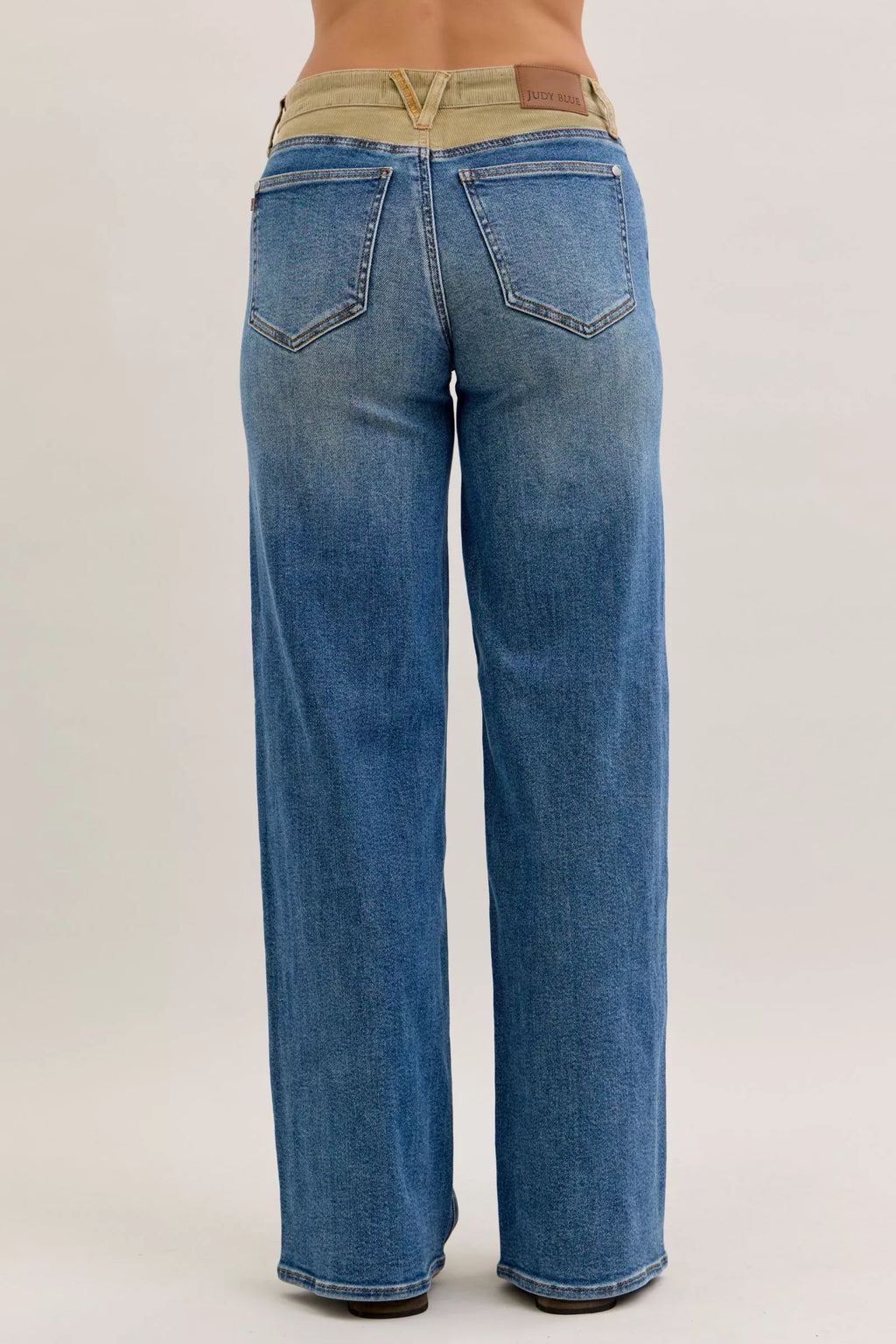 Mr Column Straight Jeans with Corduroy Waist in Md for Women