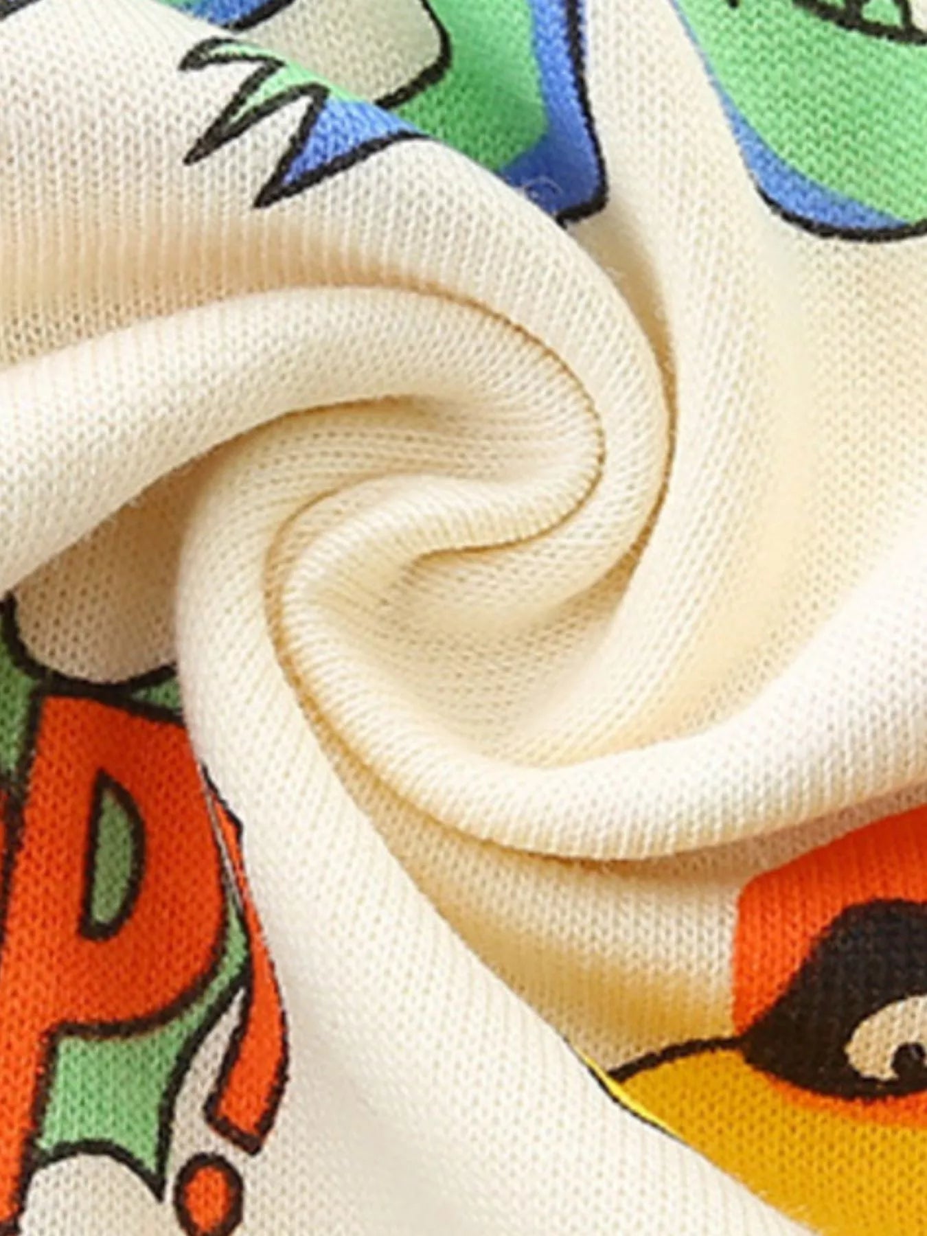 Animal Print Crew Neck T-Shirt in Beige for Boys