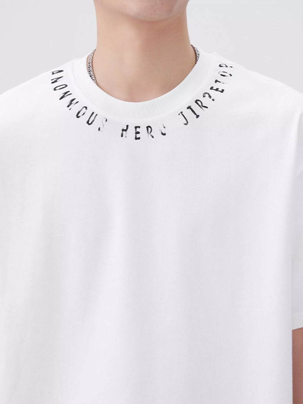 Plus Size Round Neck Short Sleeve T-Shirt in Soft in Black for Men