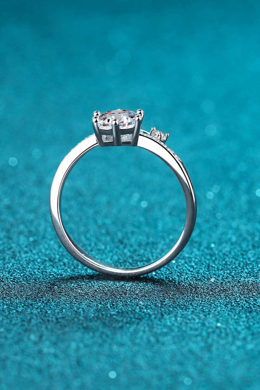 1 Carat Moissanite 925 Sterling Silver Bypass Ring for Women