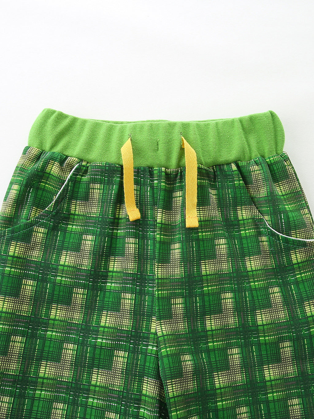 Rabbit Excavator Print Tee and Shorts Set in Green for Boys