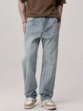 Wash Loose Fit Jeans in Light Blue for Men