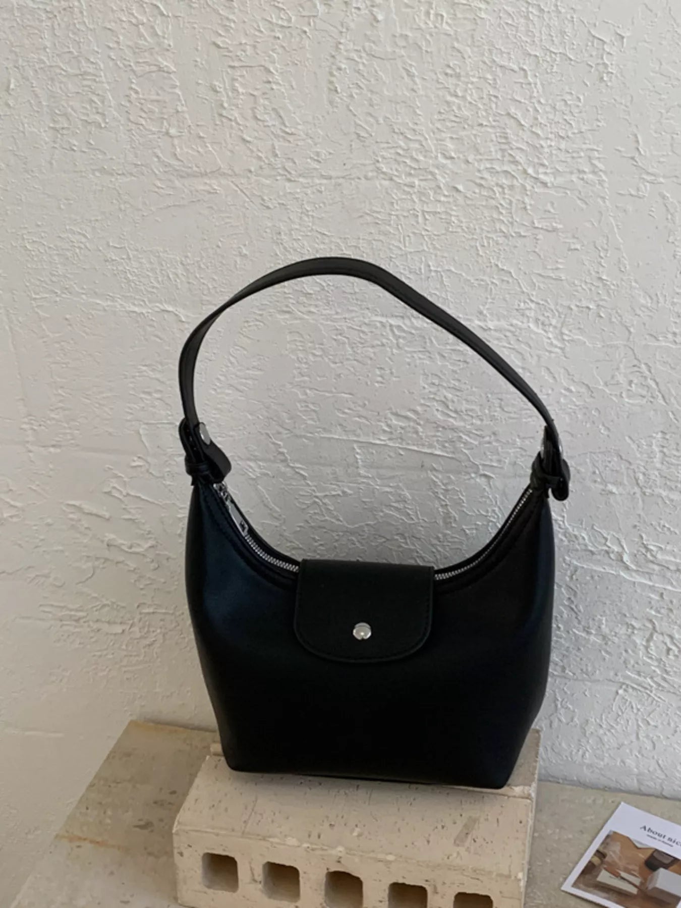 PU Leather Crescent Shoulder Bag for Women