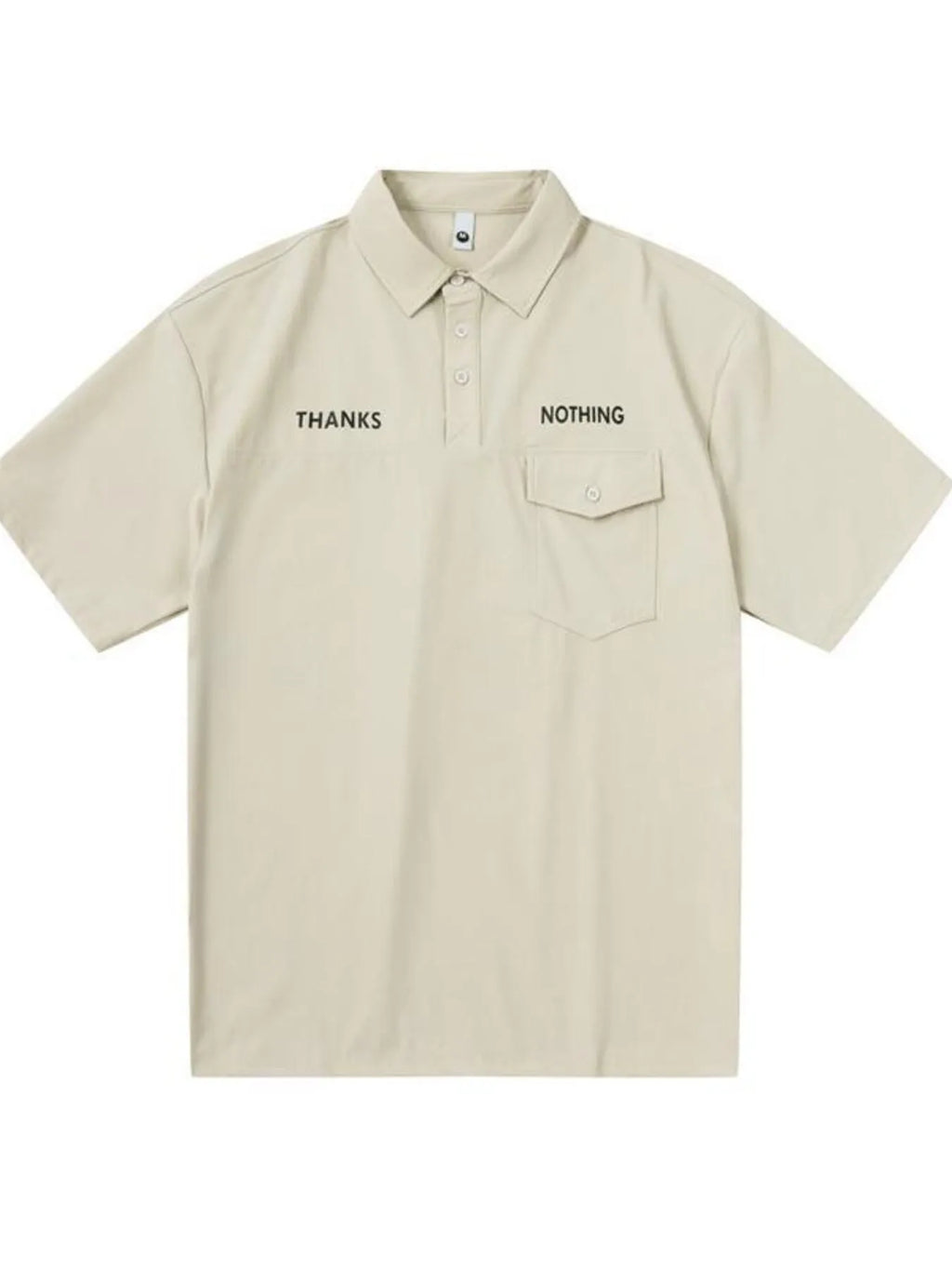 Plus Size Button Detail Short Sleeve Polo in Black for Men