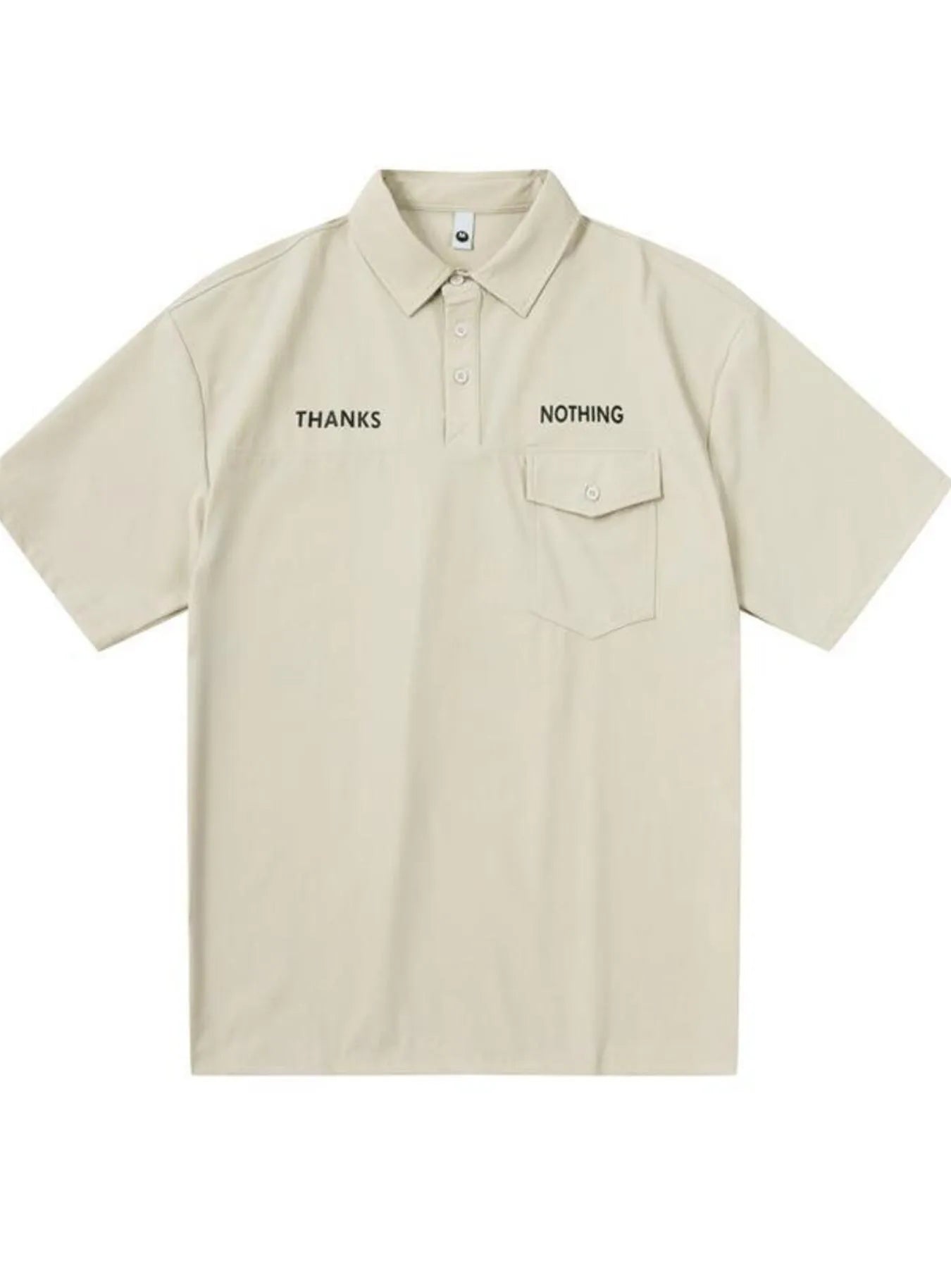 Plus Size Button Detail Short Sleeve Polo in Black for Men