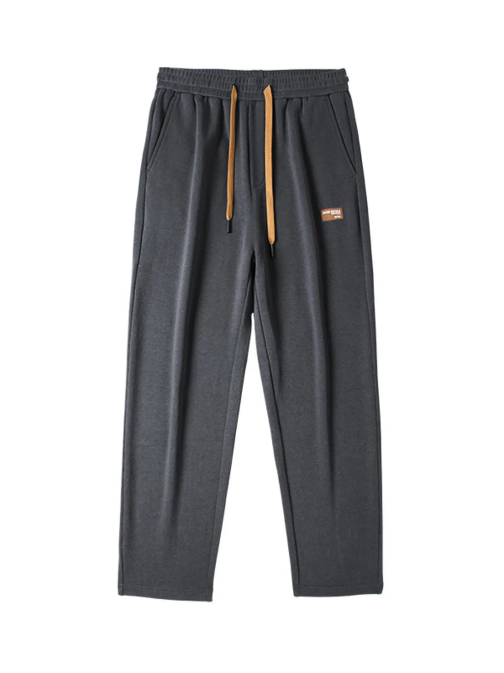 Drawstring Wide Leg Pants Plus Size in Relaxed in Black for Men