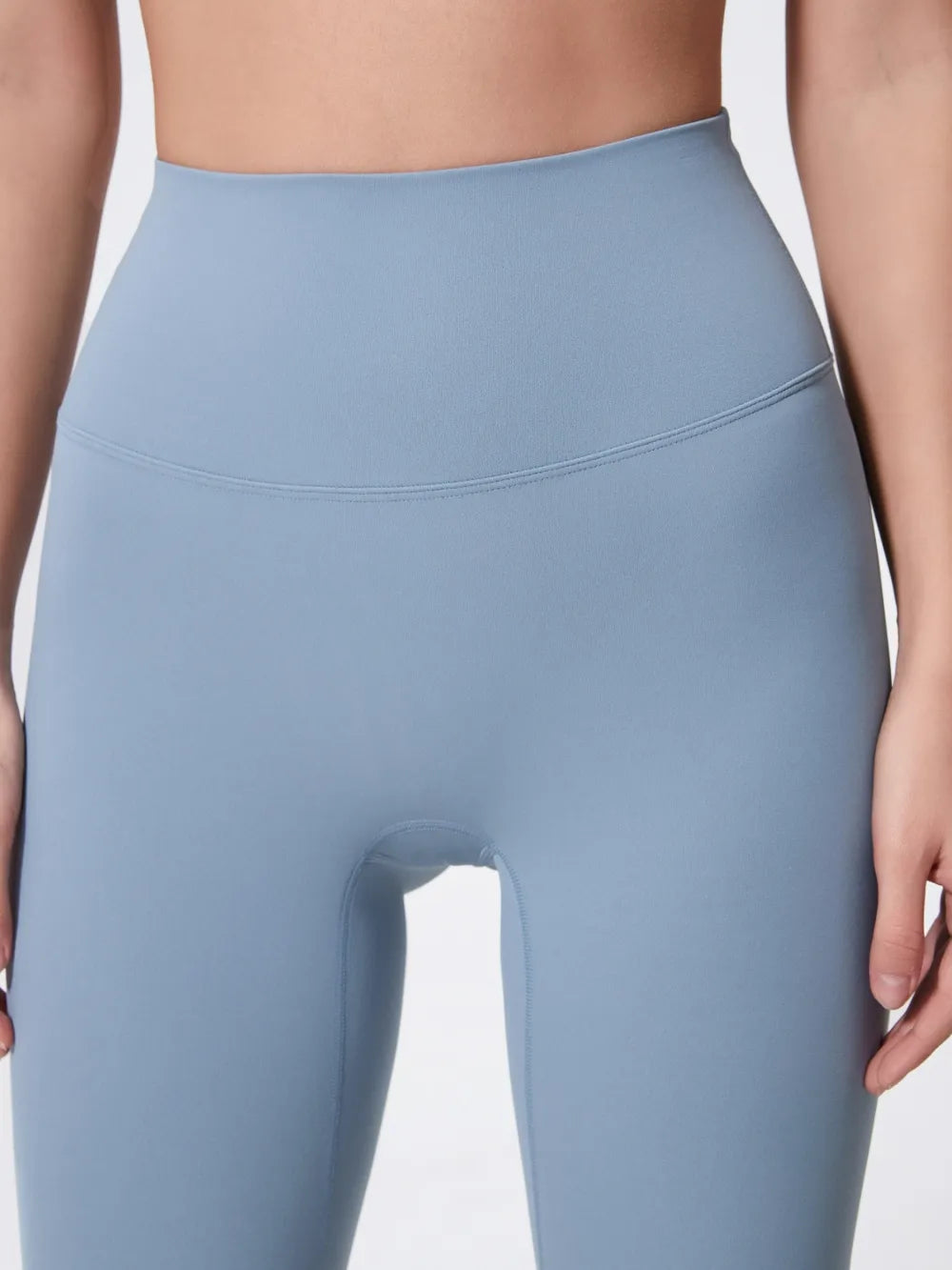High Rise Wide Waistband Active Shorts in Dark Brown in White for Women