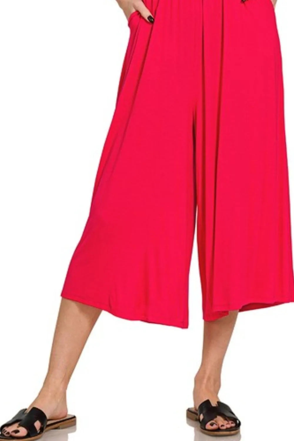 Double Layered Strapless Tube Top Jumpsuit in Ruby for Women