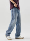 Loose Fit Wash Jeans in Blue for Men