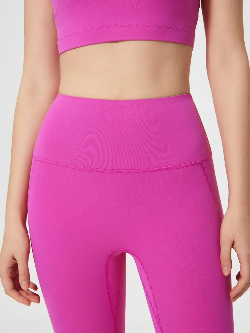 Wide Waistband Active Leggings in Blue for Women