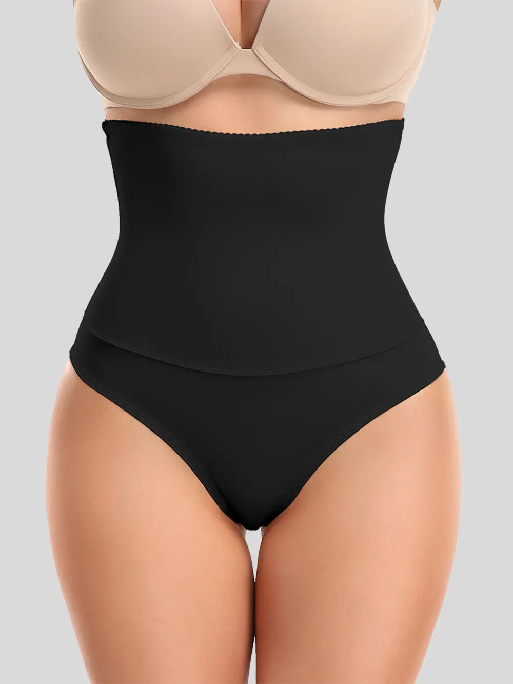 Plus Size Lace Detail Shaping Shorts in Black for Women
